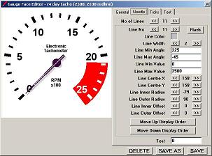 Gauge face editor (click to enlarge)